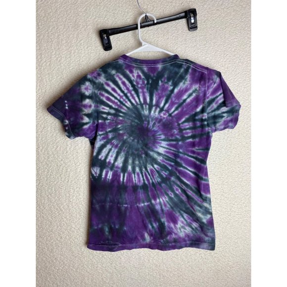 3 for $15 Happy Hour Tie Dye Short Sleeve T-Shirt Purple White Size Small - Picture 5 of 6